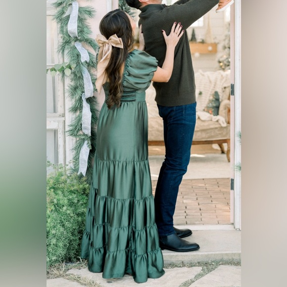 Free People Sundrenched Silky Maxi in Green Size Medium - Picture 3 of 3